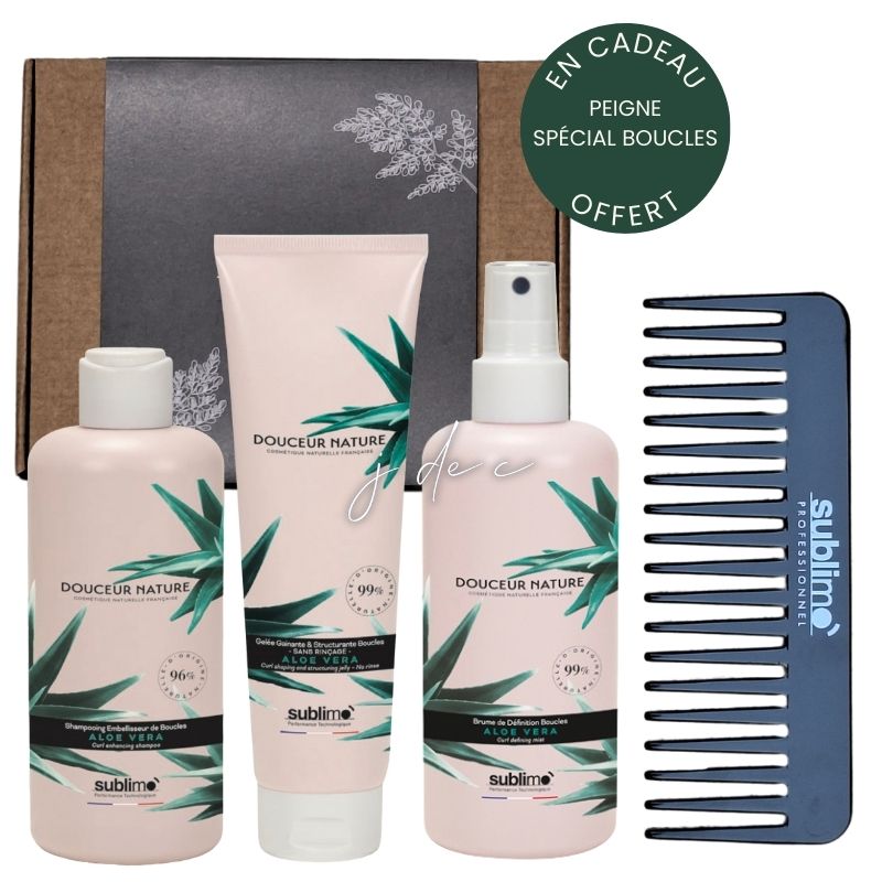 Coffret Routine Cheveux Bouclés Aloe Vera Douceur Nature Sublimo